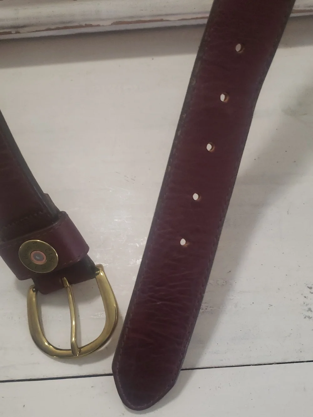 L.L. Bean Leather Belt Shotgun Accent